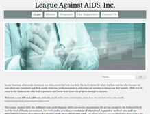 Tablet Screenshot of leagueagainstaids.com